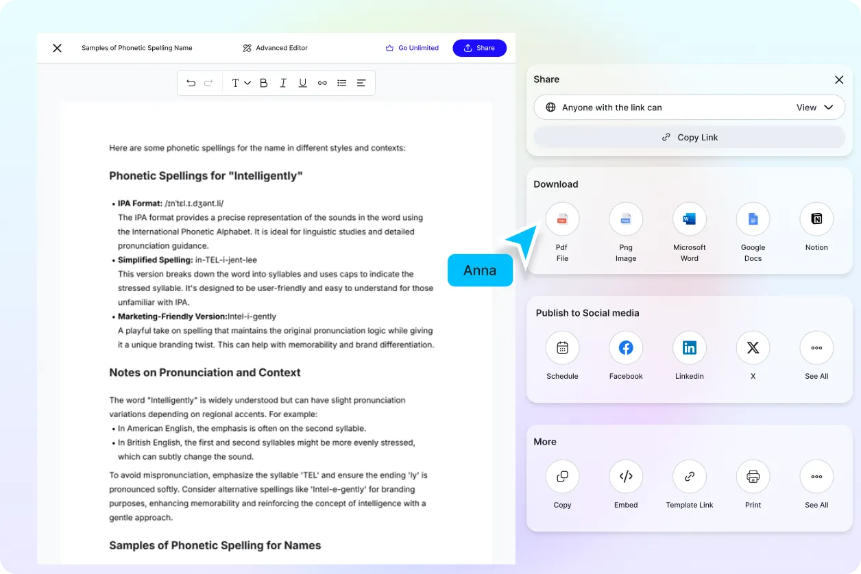 Free AI Phonetic Spelling Name Generator, Free Phonetic Name Spelling Maker Online